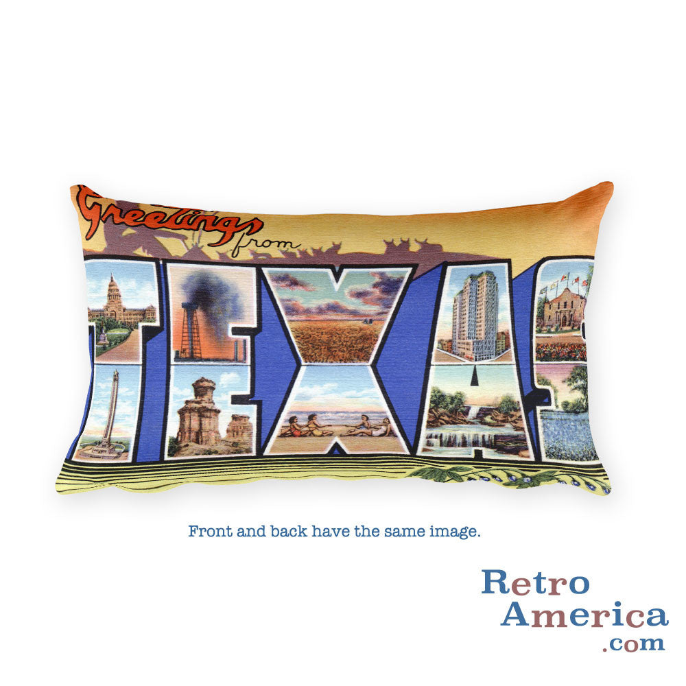 Greetings from Texas Throw Pillow 4