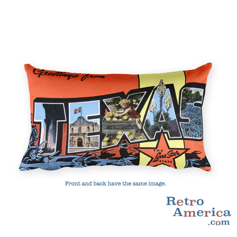 Greetings from Texas Throw Pillow 5