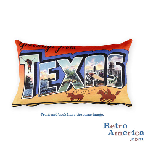 Greetings from Texas Throw Pillow 6