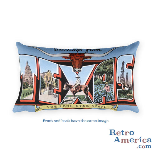 Greetings from Texas Throw Pillow 7