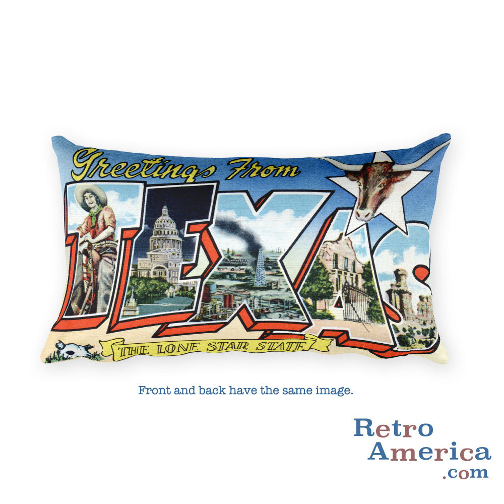 Greetings from Texas Throw Pillow 8