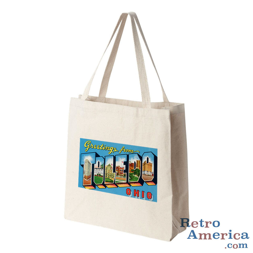 Greetings from Toledo Ohio OH 1 Postcard Tote Bag