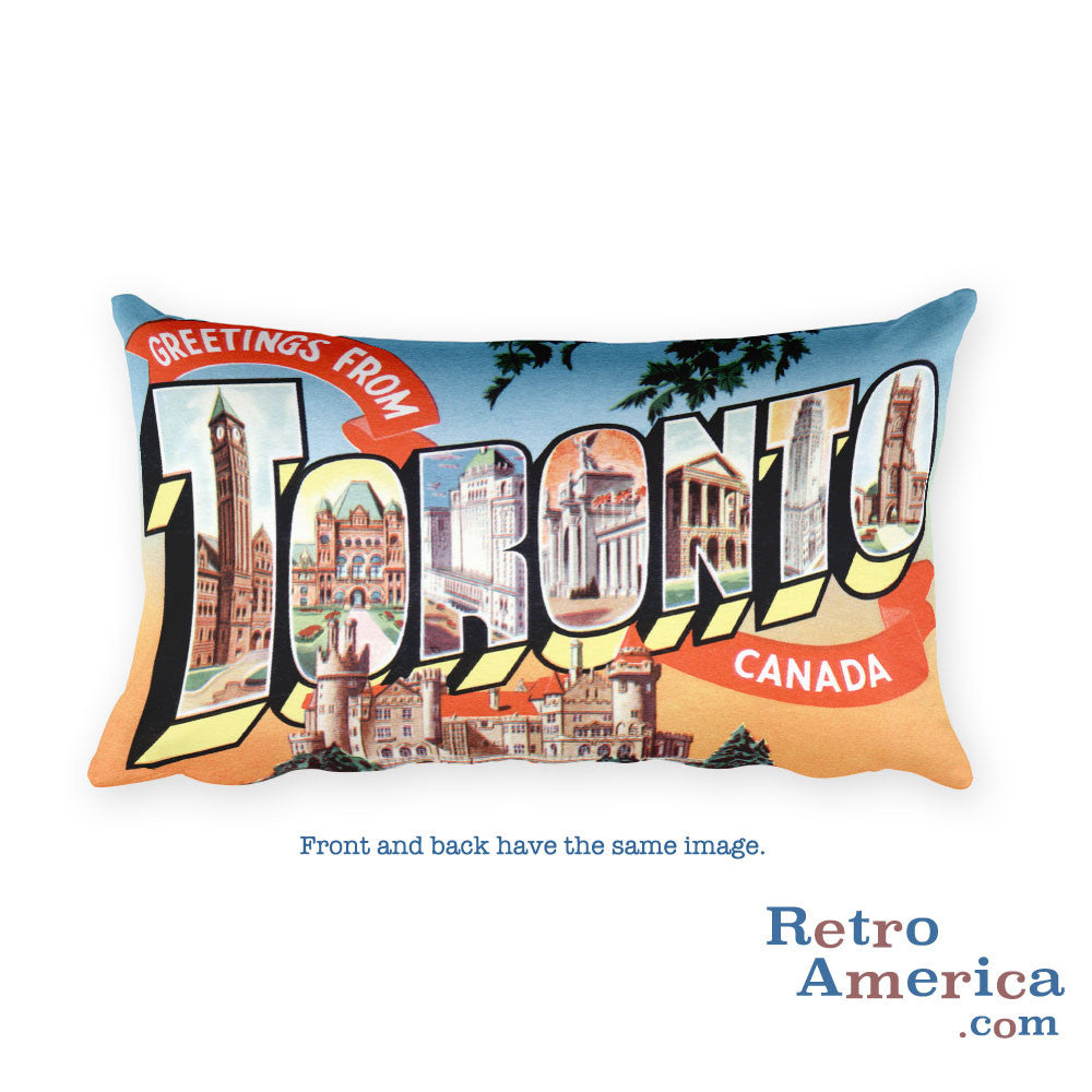 Greetings from Toronto Canada Throw Pillow 1