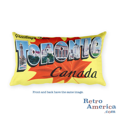 Greetings from Toronto Canada Throw Pillow 2