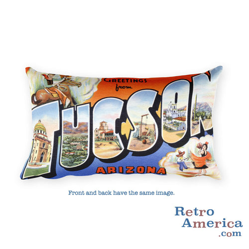 Greetings from Tucson Arizona Throw Pillow 1