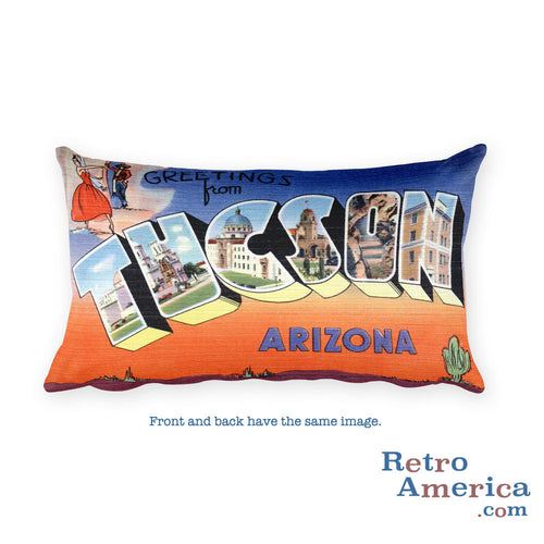 Greetings from Tucson Arizona Throw Pillow 2