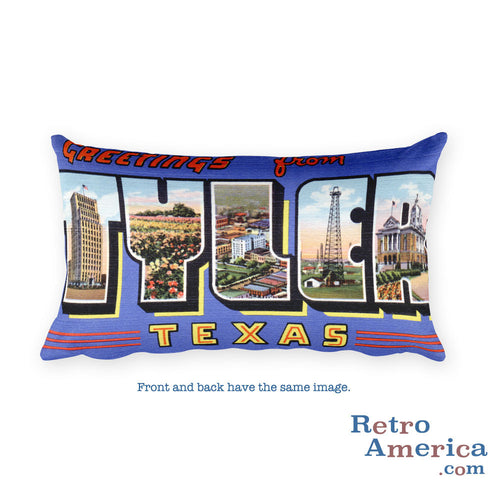 Greetings from Tyler Texas Throw Pillow