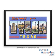 Greetings from Tyler Texas TX Postcard Framed Wall Art