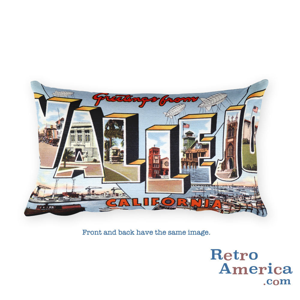 Greetings from Vallejo California Throw Pillow