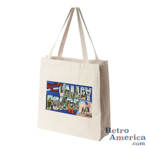 Greetings from Valley Forge Pennsylvania PA Postcard Tote Bag