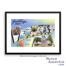 Greetings from Vermont VT 1 Postcard Framed Wall Art