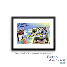 Greetings from Vermont VT 1 Postcard Framed Wall Art