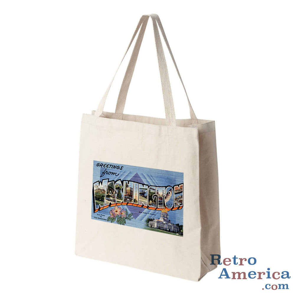 Greetings from Washington WA 1 Postcard Tote Bag