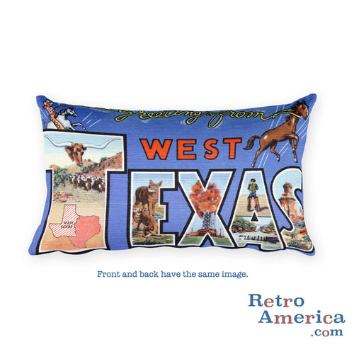 Greetings from West Texas Throw Pillow