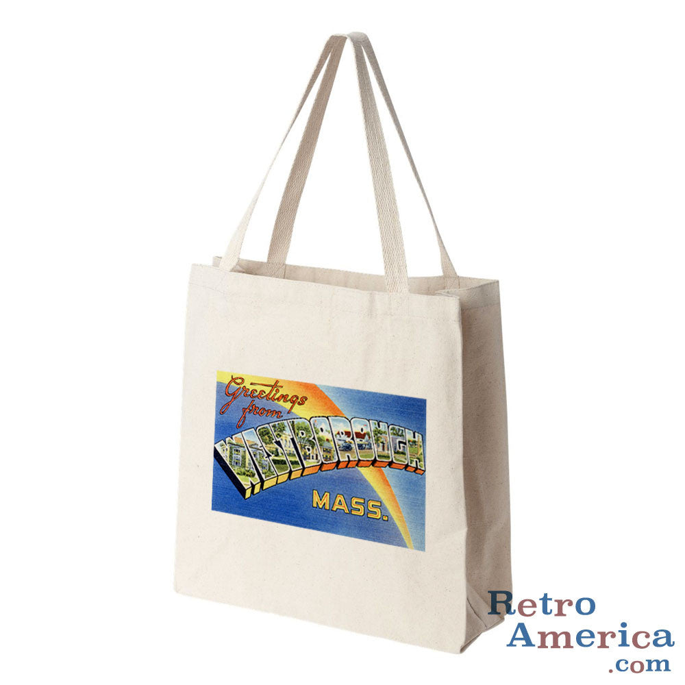 Greetings from Westborough Massachusetts MA Postcard Tote Bag