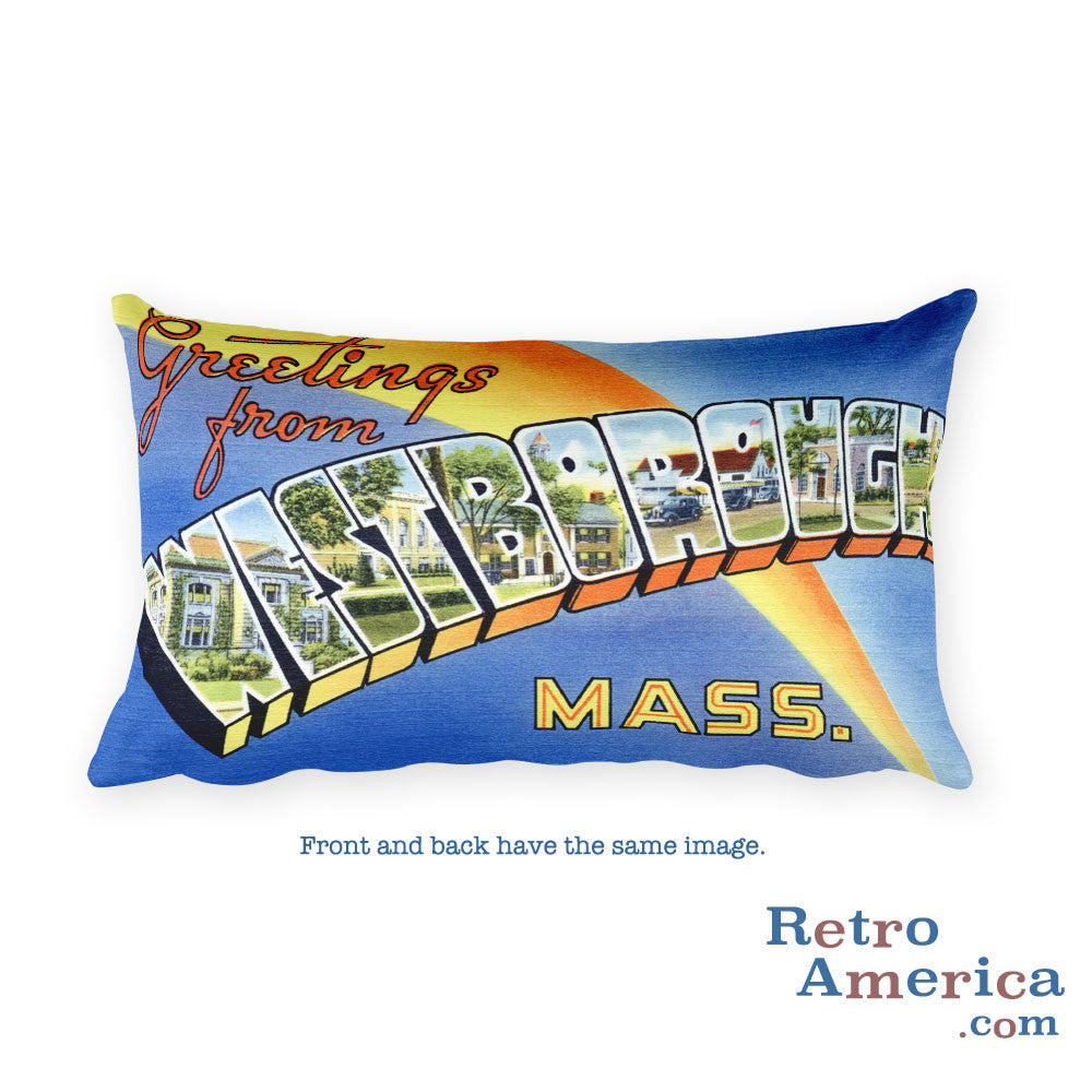 Greetings from Westborough Massachusetts Throw Pillow