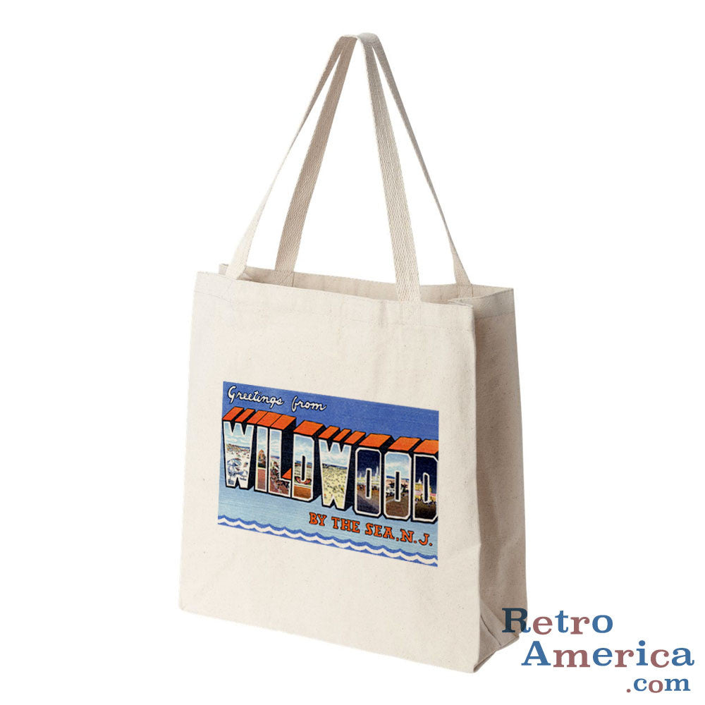Greetings from Wildwood By The Sea New Jersey NJ 1 Postcard Tote Bag