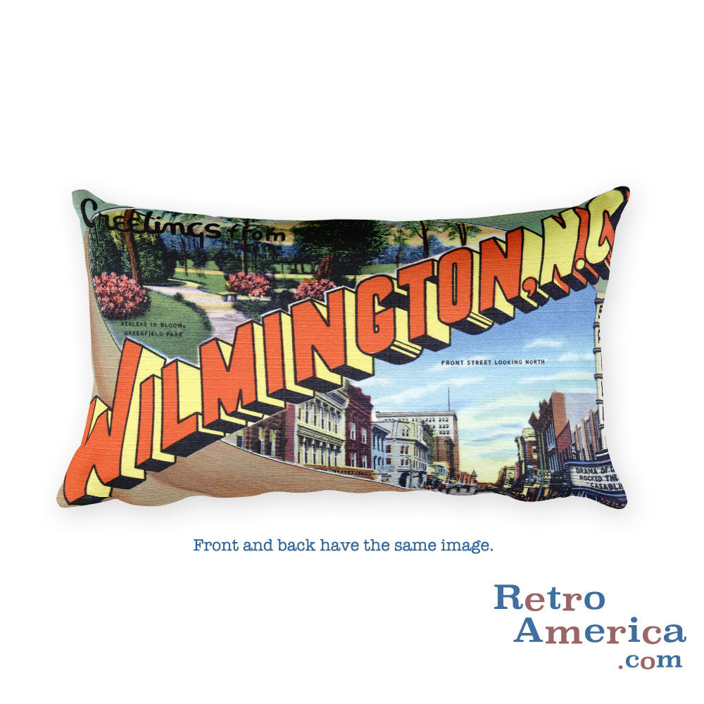 Greetings from Wilmington North Carolina Throw Pillow 2