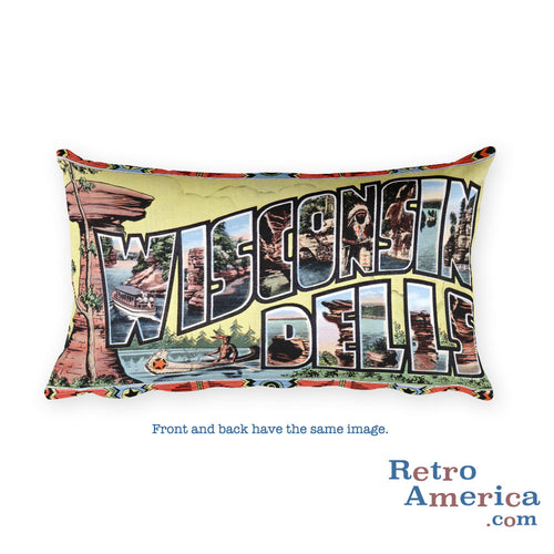 Greetings from Wisconsin Dells Wisconsin Throw Pillow 2