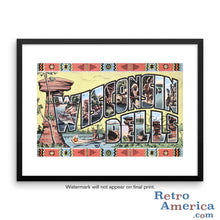 Greetings from Wisconsin Dells Wisconsin WI 2 Postcard Framed Wall Art
