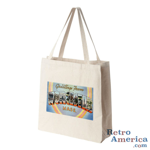 Greetings from Worcester Massachusetts MA Postcard Tote Bag