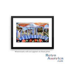 Greetings from Yakima Washington WA Postcard Framed Wall Art
