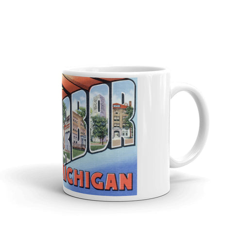 Greetings from Ann Arbor Michigan Unique Coffee Mug, Coffee Cup 1