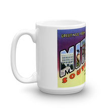 Greetings from Mitchell South Dakota Unique Coffee Mug, Coffee Cup