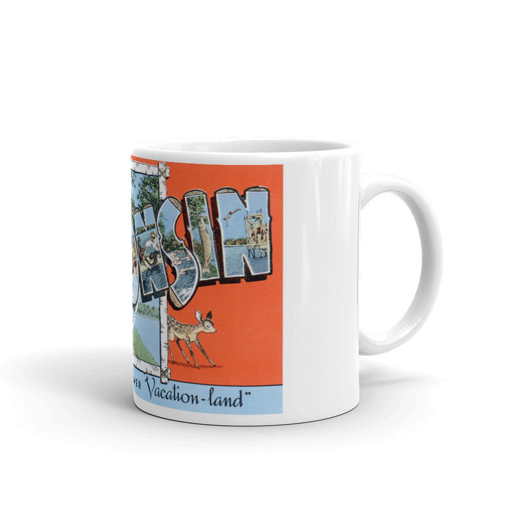 Greetings from Wisconsin Unique Coffee Mug, Coffee Cup 2