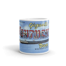Greetings from Gigantic Kentucky Dam Kentucky Unique Coffee Mug, Coffee Cup