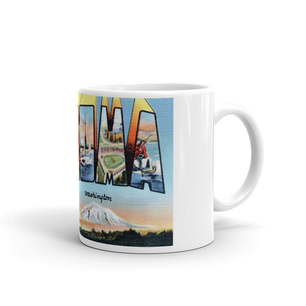 Greetings from Tacoma Washington Unique Coffee Mug, Coffee Cup