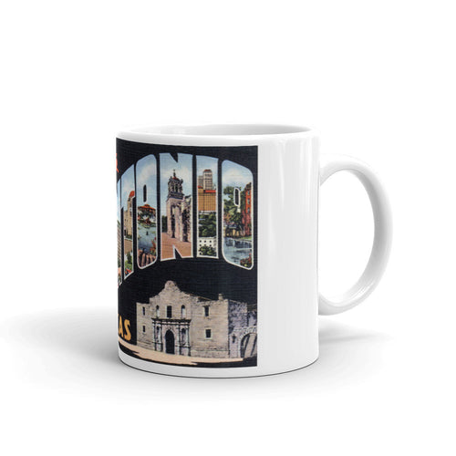 Greetings from San Antonio Texas Unique Coffee Mug, Coffee Cup