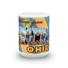 Greetings from Cincinnati Ohio Unique Coffee Mug, Coffee Cup