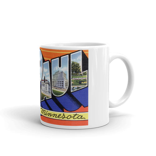 Greetings from St Paul Minnesota Unique Coffee Mug, Coffee Cup 1
