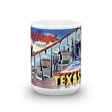 Greetings from Galveston Texas Unique Coffee Mug, Coffee Cup
