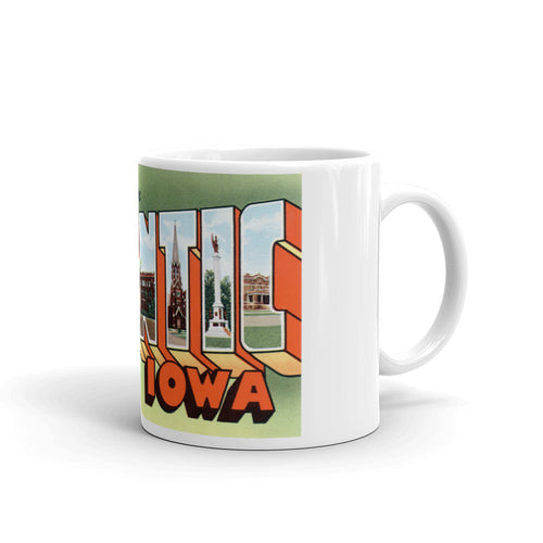 Greetings from Atlantic Iowa Unique Coffee Mug, Coffee Cup