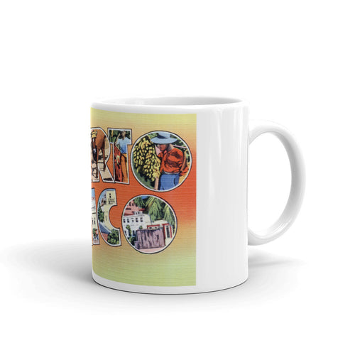 Greetings from Puerto Rico Unique Coffee Mug, Coffee Cup
