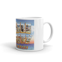 Greetings from Sea Isle New Jersey Unique Coffee Mug, Coffee Cup