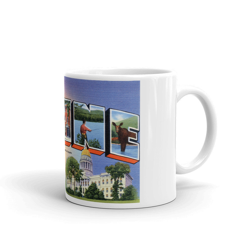 Greetings from Maine Unique Coffee Mug, Coffee Cup 1