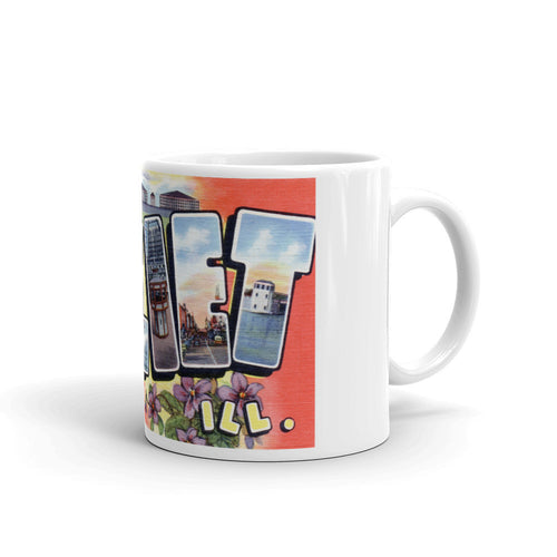 Greetings from Joliet Illinois Unique Coffee Mug, Coffee Cup