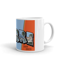 Greetings from Pierre South Dakota Unique Coffee Mug, Coffee Cup