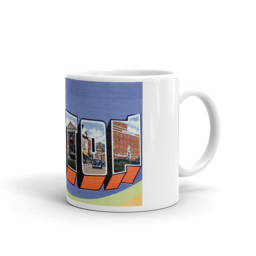 Greetings from Easton Pennsylvania Unique Coffee Mug, Coffee Cup