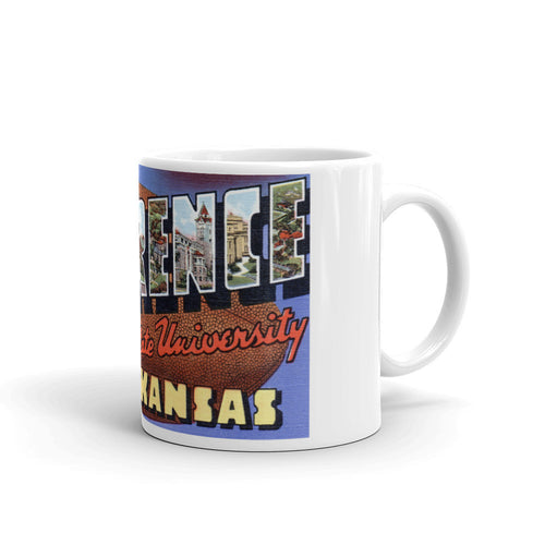Greetings from Lawrence Kansas Unique Coffee Mug, Coffee Cup