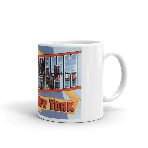 Greetings from Brooklyn New York Unique Coffee Mug, Coffee Cup 1