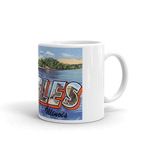 Greetings from St Charles Illinois Unique Coffee Mug, Coffee Cup