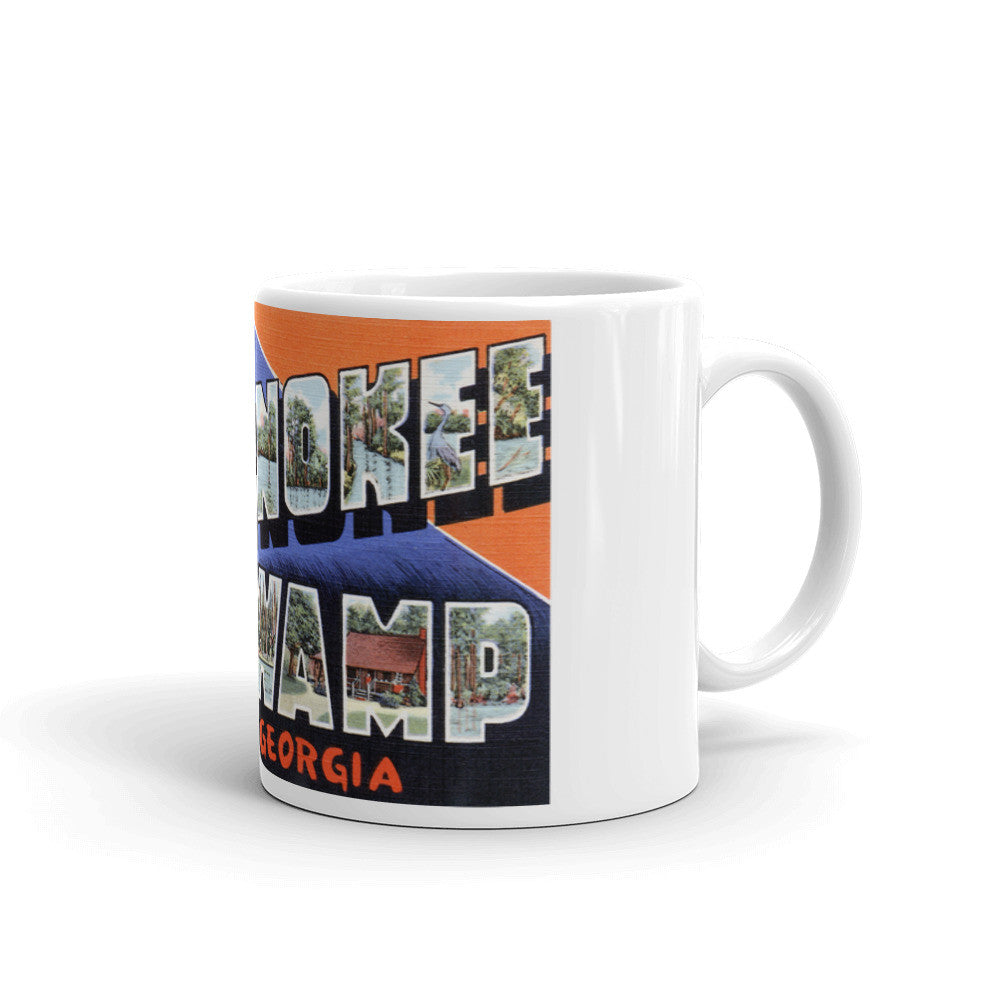 Greetings from Okefenokee Swamp Georgia Unique Coffee Mug, Coffee Cup