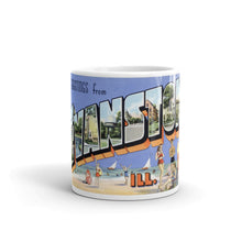 Greetings from Evanston Illinois Unique Coffee Mug, Coffee Cup