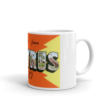 Greetings from Bucyrus Ohio Unique Coffee Mug, Coffee Cup