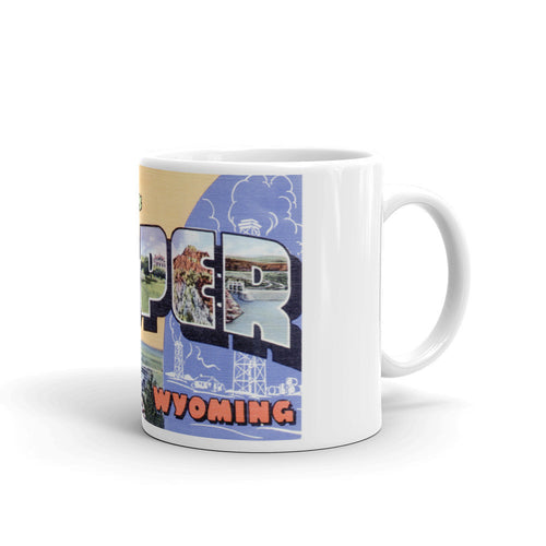Greetings from Casper Wyoming Unique Coffee Mug, Coffee Cup