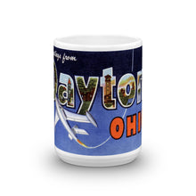 Greetings from Dayton Ohio Unique Coffee Mug, Coffee Cup